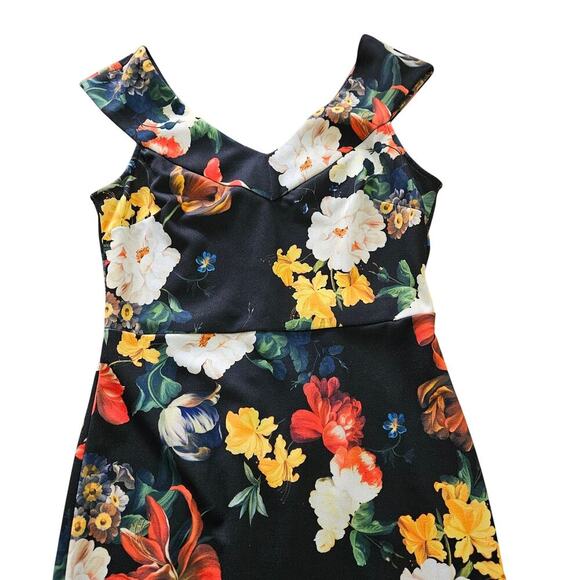 New York & Company Floral Knee-Length Bodycon Sleeveless Dress Size Small - Picture 3 of 10